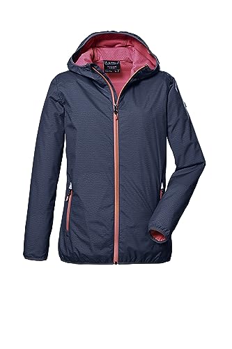 killtec girls' functional jacket/outdoor jacket with hood KOS 333 GRLS JCKT, navy blue, 140, 41589-000 on sale